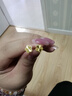 周六福爆閃花朵5G工藝黃金耳釘女足金計價A0913526 一對 約1.42g禮物 曬單實拍圖