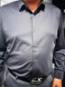 皮爾卡丹（pierre cardin）男裝新款桑蠶絲長(cháng)袖襯衫男士商務(wù)薄款免燙抗皺純色真絲襯衣男春裝 灰 XL 175【140-155斤】 曬單實(shí)拍圖
