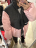 FSHE2025新款棉服女短款冬季學(xué)生立領(lǐng)拼色面包服加厚寬松小襖 粉色 M 建議90-115斤 曬單實(shí)拍圖