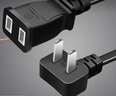 正昌立博  兩孔電源線延長線兩插電動(dòng)車充電插座連接線電視機(jī)風(fēng)扇2芯插頭線 黑色1平方彎插頭扁線 0.5m 曬單實(shí)拍圖