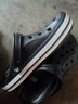 卡駱馳（CROCS）洞洞鞋貝雅卡駱班男鞋女鞋夏季新款透氣拖鞋沙灘鞋一腳蹬穿脫涼鞋 黑色/白色-066 45-46 (290mm) 曬單實(shí)拍圖