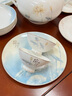 漢茗新中式骨瓷碗盤餐具整套家用高檔景德鎮(zhèn)陶瓷器碗碟筷套裝喬遷禮物 微波爐適用丨皮箱裝丨 60件套 曬單實拍圖