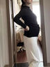 孕婦裝春秋裝打底衫長(cháng)袖T恤2025年秋冬季高彈半高領(lǐng)孕期外穿打底 中領(lǐng)打底衫【黑色】 L【適合90-130斤】 曬單實(shí)拍圖