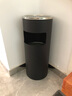 舒蔻(Supercloud)不銹鋼煙灰缸酒店大堂垃圾桶立式賓館帶內桶走廊商場(chǎng)桶箱電梯口垃圾桶煙灰桶圓桶 烤漆黑 曬單實(shí)拍圖
