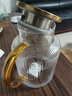 格娜斯（CRISTALGLASS） 格娜斯 涼水壺玻璃冷水壺耐熱涼白開(kāi)水瓶大容量扎壺涼茶水杯套裝 透明直身壺1800ML 曬單實(shí)拍圖