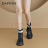 達芙妮（DAPHNE）切爾西靴子女2024秋冬新款時尚韓版優(yōu)雅套筒短靴增高馬丁靴女靴 黑色 跟高5.0cm 35 標準尺碼 曬單實拍圖