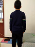 迪士尼男童毛衣兒童加厚加絨毛衣針織衫保暖上衣5-15歲中大童線(xiàn)衣 藏青色不加絨 150(建議身高140左右) 曬單實(shí)拍圖