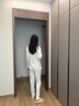 雅鹿帶胸墊睡衣女士純棉一體新款春秋家居服冬季開(kāi)衫套裝長(cháng)袖褲可外穿 02K591 女-L 曬單實(shí)拍圖