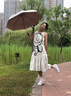 畫(huà)極全自動(dòng)雙層鈦銀+黑膠遮陽(yáng)傘防輻射太陽(yáng)傘雨傘晴雨兩用女神JM 鈦銀+黑膠雙層隔熱（晨霧綠） 曬單實(shí)拍圖