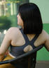 HOTSUIT后秀運動(dòng)內衣女瑜伽背心跑步健身柔軟舒適美背bra文胸 炭灰 M 曬單實(shí)拍圖