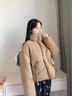 LAGOGO【防鉆絨】立領(lǐng)羽絨服女拉谷谷2024年冬新款美拉德風(fēng)面包服 駝色 L 曬單實(shí)拍圖