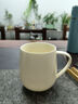 兮元記陶瓷馬克杯辦公室簡(jiǎn)約水杯大容量男女士家用現代高級情侶杯早餐杯 曦顏馬克杯-奶黃白【簡(jiǎn)裝】450ml 曬單實(shí)拍圖