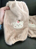 察今可愛(ài)毛絨袖套成人女生兒童長(zhǎng)款防臟手袖冬季羽絨服套袖小熊男護(hù)袖 粉色草莓小熊-加厚長(zhǎng)款 曬單實(shí)拍圖