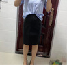 兔芊（TUQIAN）中年女真皮皮裙海寧綿羊皮秋冬季新款短裙高腰顯瘦包臀半身裙 黑色 S 26碼 曬單實拍圖