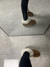 貞喜氣雪地靴女厚底棉鞋冬季加絨保暖防寒一腳蹬短靴居家外穿雪地靴 黃棕色【40-41碼偏小】 曬單實(shí)拍圖