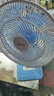 美的電風(fēng)扇家用臺式搖頭強力大風(fēng)力小型輕音電風(fēng)扇節能宿舍臥室臺扇 FGAU40D 藍色加大款 曬單實(shí)拍圖