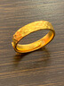 中國黃金黃金戒指足金999古法磨砂訂婚結婚男士女活口實(shí)心對戒中秋禮物送 【錘紋】女戒約4.7g 曬單實(shí)拍圖