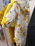 舒貝怡新生嬰兒衣服冬季連體衣夾棉保暖棉衣寶寶加厚哈衣外出爬爬服冬裝 早餐熊淺黃 73cm (6-12個月) 曬單實拍圖
