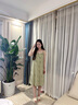 歌倩雅軒之婷【超柔軟】吊帶睡裙女夏款棉薄款甜美滿(mǎn)印郁金香睡衣裙子 D2366138 S 曬單實(shí)拍圖