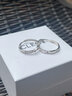 Clect珂里情侶戒指女男一對活口銀對戒學(xué)生時(shí)尚首飾七夕情人節禮物女生 女款 曬單實(shí)拍圖