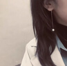 Lnieer925銀貝母珍珠耳線2025新款耳鏈女高級感長款流蘇耳環(huán)潮耳釘耳飾 珍珠耳線-6mm【925銀】 曬單實拍圖