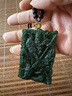 珪寶和田玉關(guān)公吊墜男款玉墜玉佩武財(cái)神男士玉牌子雙面玉石項(xiàng)鏈附證書 碧玉關(guān)公 曬單實(shí)拍圖