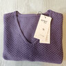 歌米拉（Gemila）V領(lǐng)針織衫女中長(cháng)款毛衣大碼遮屁股秋裝新款秋冬寬松外穿打底衫 紫色 L 【108斤-122斤】 曬單實(shí)拍圖
