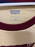 Levi's 李維斯兒童裝男童長袖T恤春秋款圓領(lǐng)打底衫百搭撞色插肩袖上衣 焦糖布丁白 160 /80 【建議身高158-170cm】 曬單實拍圖