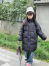 雅鹿童裝兒童羽絨服男童女童中長(cháng)款2025新款洋氣大童冬季加厚冬裝 黑色 140 cm 曬單實(shí)拍圖