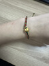 中國黃金小蘋(píng)果黃金手鏈女五彩繩足金轉運珠手繩圣誕節禮物送女友老婆生日 足金平安果手繩【京速達】 曬單實(shí)拍圖