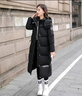 SNSM高端品牌羽絨服女中長款韓版修身2025冬季新款保暖帶帽外套潮 經(jīng)典黑 M 【建議105-125斤】 曬單實拍圖