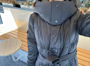 雪中飛羽絨服女2024秋冬季新款鵝絨服收腰顯瘦連帽長(cháng)款洋氣女款冬裝外套 黑色 M (100-110斤) 曬單實(shí)拍圖