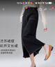 德瑪納時(shí)尚開(kāi)衩流蘇牛仔裙女款無(wú)彈高級(jí)感半身裙春秋款裙子 黑色 XL  曬單實(shí)拍圖