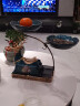 欧斯若欧式干果盘厨具客厅茶几创意装饰品多功能纸巾盒三层家用陶瓷果盘 蓝色三格果盘 晒单实拍图