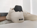 BOSS【禮物】男士光面和粒面混合人造皮革運(yùn)動(dòng)鞋 101-米色 41 曬單實(shí)拍圖