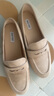 NINE WEST/玖熙通勤樂福鞋反絨豆豆鞋女鞋 NF438016SK 杏色40 曬單實(shí)拍圖