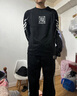 啄木鳥青少年運(yùn)動衛(wèi)衣套裝男秋季國風(fēng)男裝長袖高中學(xué)生潮流休閑搭配一套 8031黑色（套裝） XL (120-140斤左右） 曬單實(shí)拍圖