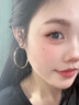 在野大圈耳環(huán)耳圈女夸張歐美氣質(zhì)輕奢小眾高級感簡約2025年新款潮耳飾 圓圈耳環(huán)金色4MM 曬單實拍圖