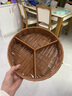 舍里手工仿藤編果籃水果籃子干果盤(pán)過(guò)年客廳茶幾家用分格零食筐子喬遷 圓形分格籃-三分格 1個(gè) 曬單實(shí)拍圖