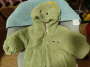 幼歌（YOUGE）嬰幼兒冬新款保暖連帽羊羔絨外套 綠夭夭外套 90 cm 曬單實(shí)拍圖