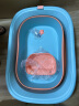 世纪宝贝（babyhood）儿童泡澡桶折叠浴桶 婴儿洗澡盆 【感温款/赠浴凳】330樱花粉 实拍图