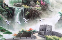 云儒唐樊客廳掛畫(huà)辦公室畫(huà)蘇繡沙發(fā)背景墻畫(huà)長(cháng)城圖純手工刺繡山水畫(huà)書(shū)房畫(huà) 江山如此多嬌 198*88cm 曬單實(shí)拍圖