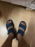 奧康新品涼鞋男韓版潮夏沙灘鞋男真皮舒適休閑皮涼鞋男透氣 藍色新款185739069 38 曬單實(shí)拍圖