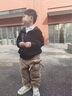 G.DUCKKIDS小黃鴨寶寶棉褲男童冬裝兒童褲子中小童休閑褲男孩加絨加厚長褲 深灰 100 尺碼2~3歲【 90-100cm】 曬單實(shí)拍圖