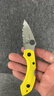 SPYDERCO 美國蜘蛛 C28蜻蜓系列EDC口袋鑰匙扣折刀 C28SYL2 曬單實(shí)拍圖