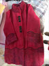 羅蒙（ROMON）媽媽裝秋冬裝中長(cháng)款大碼時(shí)尚洋氣加厚雙面絨服新款大衣中老年女裝 紅色大衣 4XL 曬單實(shí)拍圖