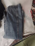 善己2021年秋季新款復古文藝開(kāi)叉休閑半身裙女高腰撞色顯瘦 A字裙 牛仔藍 2XL【現貨發(fā)售】 曬單實(shí)拍圖