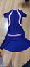 西梨妹兒童泳衣女童青少年游泳衣12-15歲女中大童少女帶胸墊女孩游泳裝 深藍色 2XL 帶胸墊 (140-150cm) 曬單實(shí)拍圖