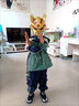 G.DUCKKIDS男童春秋裝套裝2025新款寶寶春秋衣服小童韓版童裝兒童洋氣兩件套 MD-袖拼字母套裝-綠色 春秋款 110 cm 曬單實拍圖
