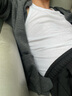 七匹狼男士背心春秋純棉內穿緊身貼身跨欄100%全棉薄男款打底汗衫透氣 【100%純棉粗針款】白色+白色 L(推薦體重110-130斤) 曬單實拍圖